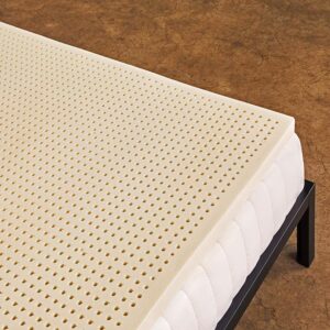 Pure Green Natural Latex Mattress Topper – Medium Firmness – 2 Inch – King Size (GOLS Certified Organic)