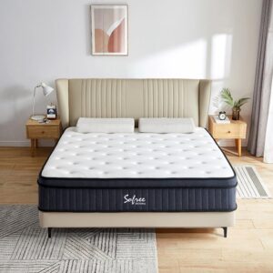 Full Size Mattresses, 12 Inch Memory Foam Hybrid Mattress, Pocket Spring Full Mattress in a Box for Motion Isolation, Strong Edge Support, Pressure Relief, Medium Firm, CertiPUR-US