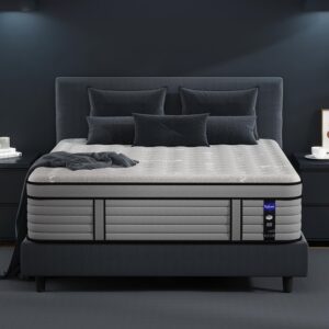 DIFAME Queen Size Mattress, 16 Inch Firm Hybrid Queen Mattress in a Box with Gel Memory Foam, Pressure & Back Pain Relief, Individually Pocket Spring, Edge Support, 100-Night Trial, CertiPUR-US