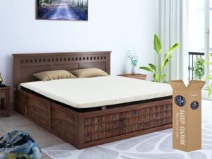 SLEEP CULTURE Ortho Memory Foam Mattress | King | Black and White | 10 Year Warranty | 72 x 72 x 8 in