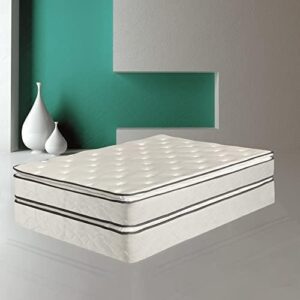 12-inch Pillow top Double-Sided, Medium Firm, innerspring Mattress with 8-inch Box Spring, Fully Assembled, King