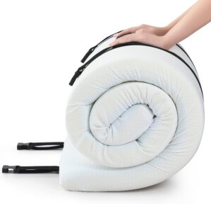 3Inch Cot Mattress Topper,Narrow Twin Gel Memory Foam Mattress Topper for Camping Cot,Sofa Bed,Pull Out Chair Cushion,Portable,Cool Cot Toppers(75 x 30)