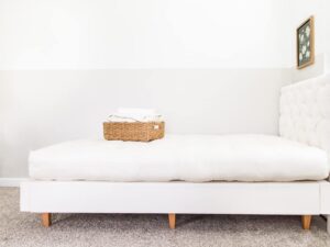 The Futon Shop Ecopure Latex Mattress King Cal with Wool – Wool Futon Mattress with Org Cotton Case – Latex Futon Bed Mattress with A Medium Firm Mattress Feel – Natural Mattress for Healthy Sleep