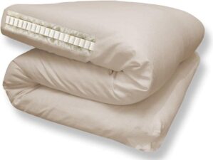 The Futon Shop Organic Latex Shiki Futon Mattress Queen With PLA – Japanese Floor Mattress With Org Cotton Case – Shikibuton Med Firm Mattress Feel – Japanese Futon Mattress The Perfect Floor Mattress