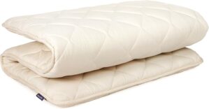 Japanese Floor Futon Mattress, Tatami Mat Sleeping Pad, Shikibuton, Mattresses Topper, Boys Girls Roll Up Dormitory Mattress, Foldable & Portable Floor Lounger Bed, Guest Bed (Cream, Twin)