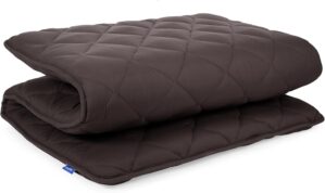 Japanese Floor Futon Mattress, Tatami Mat Sleeping Pad, Shikibuton, Mattresses Topper, Roll Up Dormitory Mattress, Foldable & Portable Floor Lounger Bed, Guest Bed(Grey, Full)