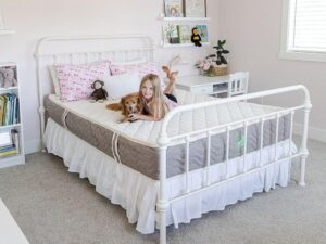 The Futon Shop EcoRest Max Latex Mattress King California – Coconut Mattress with Quilted Wool Cover – Firm Mattress Perfect for Side Sleepers A Bed Mattress As A Natural Mattress for A Healthy Sleep