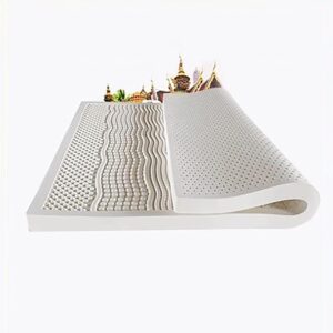 NaKeah Natural Latex Mattress Topper Economical Latex Mattress Natural Latex Mattress Tatami Massage Double Mattress Integrally Formed Honeycomb Pores,5cm,150x200cm