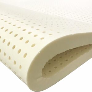 100% Natural Latex Mattress, Breathable & Durable, Cooling & Supportive, Single Size, Medium Firmness, 2.5cm Thick, 130210cm (5183inch), 1in, Black