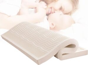 100% Natural Latex Mattress Topper – Firm – Medium Firmness Soft Mattress, Pressure Relief for Back Pain,2.5cm,100x190cm