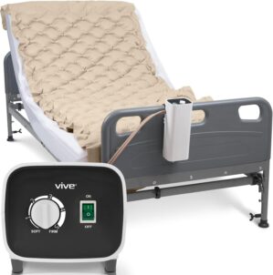 Vive Alternating Air Pressure Mattress Pad – The Original Bed Sore Prevention Solution – Hospital Topper for Bedridden Patients – Includes Waterproof, Breathable Ulcer Cushion & Whisper Quiet Pump