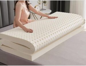 100% Natural Latex Topper – Full Size – Durable and Not Easy to Collapse,Latex Mattress Topper for Back Pain,Breathable and Comfortable,2.5cm,180x200cm
