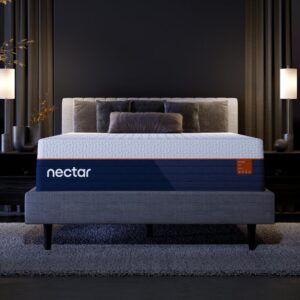 Nectar Ultra Hybrid 15” Queen Mattress – Medium Firm – Cooling Fibers & Temperature Regulating Material – 4” Pressure Relief Layer – Zoned Ergonomic Support Layer – 365-Night Mattress Trial