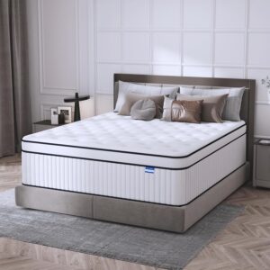 Full Mattress, 10 Inch Full Size Mattress in a Box, Medium Firm with Pocket Spring and Soft Foam, Motion Isolation, Strong Edge Support
