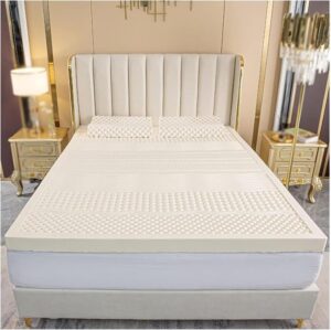 Natural Latex Topper,Organic Latex Mattress Topper Medium Firmness -1/2 Inch – Medium Firm Beds,Queen Size