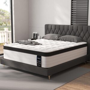 Full Size Mattress, 9 Inch Hybrid Full Mattress Firm, Memory Foam and Pocket Springs, Pressure Relief, Bed in Box