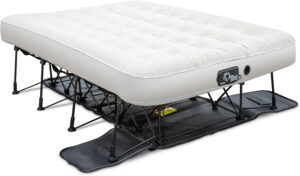 Ivation EZ-Bed (Full Size) Air Mattress with Frame & Rolling Case, Self Inflatable, Blow Up Bed Auto Shut-Off, Comfortable Surface AirBed, Best for Guest, Travel, Vacation, Camping