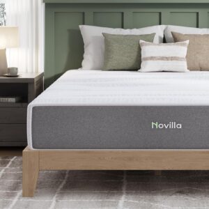 Novilla 10 Inch Twin Size Mattress for Kids Twin Cooling Gel Memory Foam Mattress for Back Pain Mattresses in a Box Mediun Firm Support with Motion Isolation CertiPUR-US Certified