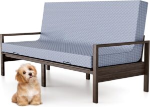 Full Size Futon Mattress -5″ Extra Thick Foldable Japanese Floor Mattress – Memory Foam Sleeping Pad for Adults – Tatami Mat Suitable for Camping & Guest(Grey,Full:75″ L x 54″ W x 5″ Th)