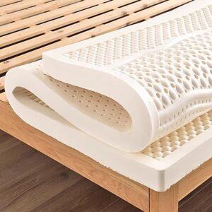 NaKeah 100% Natural Latex Mattress, Thick Soft Mattress Topper Portable Relieves Pressure, Organic Latex Mattress Cover,7.5cm,100x200cm