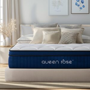 Queen Mattress, 10 Inch Queen Size Hybrid Mattress in a Box, Pillowtop Memory Foam & Individually Pocket Innerspring Hybrid Bed, Medium Firm CertiPUR-US Certified & Fiberglass Free