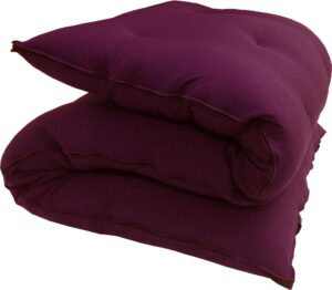D&D Futon Furniture Traditional Japanese Floor Futon Mattresses, Foldable Cushion Mats, Yoga, Meditaion Single Size 3″ Thick X 27″ Wide X 80″ Long (Burgundy)