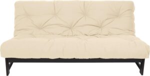 Mozaic Full Size 8-inch Cotton Twill Gel Memory Foam Futon Mattress, Ivory