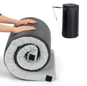 Outvita Sleeping Pad, Portable Camping Mat, CertiPUR-US Memory Foam Camping Mattress, Roll Up Floor Bed for Tent, Cot, Truck, Car, Outdoor Travel w/Portable Bag (3″ with Pillow / 2.5″ Without Pillow)