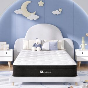 Avenco Twin Size Mattress, 10 Inch Innerspring Hybrid Mattress with Gel Memory Foam and Individually Pocket Springs for Motion Isolation, Pressure Relief & Supportive, CertiPUR-US Certified