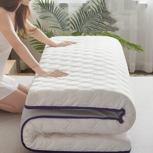 Natural Latex Mattress, Compression-Resistant, Fluffy and Soft Organic Mattress, Suitable for Single Bed Student Dormitory,6.5cm,120x190cm