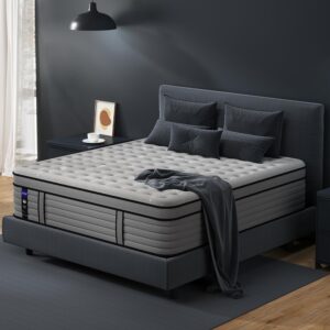 DIFAME Queen Size Mattress, 16 Inch Firm Hybrid Mattress Queen in a Box With Gel Memory Foam, Individually Pocket Spring for Motion Isolation, Pressure & Back Pain Relief, 100-Night Trial, CertiPUR-US