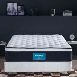 King Mattress, 12 Inches Pillow Top Hybrid Mattress in a Bag, Memory Foam Pocket Spring for Medium Firm Support