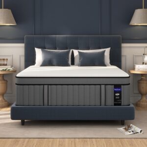 DIFAME Queen Size Mattress, 12 Inch Gel Memory Foam Hybrid Queen Mattress in a Box with Independent Pocket Spring,Edge Support, Motion Isolation, Pressure Relief, Medium