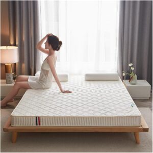 Mattress Topper Queen, Latex Memory Foam Mattress, Foldable Bedroom Home Twin Mattress, Student Dormitory Single Mattress, Latex – Memory Foam – Medium Hardness ( Color : White , Size : 59*75in*3.54in