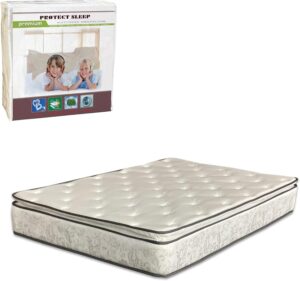 Greaton, 10″ Medium Plush Pillowtop Innerspring Mattress, with Mattress Protector, Twin