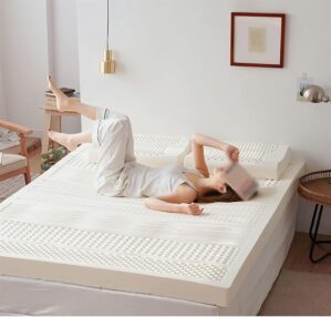 Natural Latex Topper,Organic Latex Mattress Topper Medium Firmness – Queen Size – Mattress Topper for Sofa Bed, Caravan, Hard Mattress(7.5cm,135x190cm(53x75in))