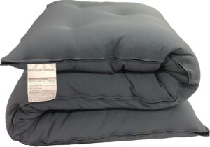 D&D Futon Furniture Traditional Japanese Floor Futon Mattresses, Foldable Cushion Mats, Yoga, Meditaion Single Size 3″ Thick X 27″ Wide X 80″ Long (Gray)