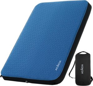 ACACIA 4.3″ Thick Self Inflating Sleeping Pad with Foam | Innovative Y-Shaped Telescopic Structure | Ultraportable Camping Mattress | Outdoor Compact Air Mat for Tent Car |