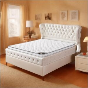 Mattress Topper Queen, Pure Natural Latex Coir Mattress, Folding Mattress, Medium Hardness, Five-Zone Support, Full Size, Removable(35.4 * 78.7in*4.7in)