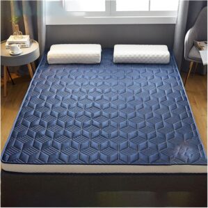 Mattress Topper Queen, Foldable Student Dormitory Bunk Bed Single Mattress, Bedroom Tatami Mattress, Twin Mattress, Latex Foam, Medium Firmness (Color : Style2, Size : 71 * 78.7in*3.54in)