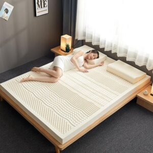Pure Green Natural Latex Mattress – Honeycomb Pore Ventilation – No Memory Foam Chemicals – Help Relief Shoulder & Back Pain – 120 * 200cm