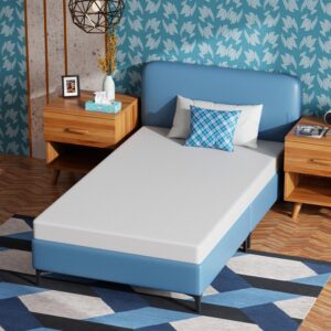 5 Inch Twin Size Medium Firm Gel Memory Foam Mattress with Cooling Gel, Removable Washable Cover, CertiPUR-US Certified, White