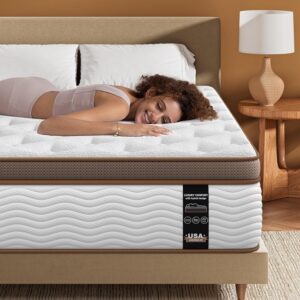 BedStory Queen Mattress 14 Inch – Premium Hybrid Mattress with Advanced Pocket Spring Technology – Optimal Spinal Support – Pain Relief and Motion Isolation, CertiPUR-US Certified