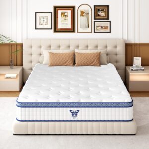 Full Size Mattress in a Box, Gel Memory Foam Individual Pocket Spring, Cooling CertiPUR-US Certified for Back Pain Pressure Relief with 365-Night Trial (10 inch, Full)