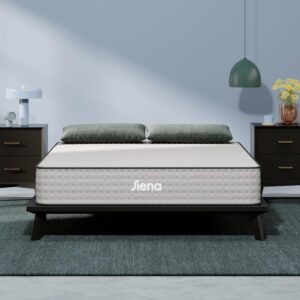 Siena 10” King Hybrid Firm Mattress – Memory Foam & Innerspring System – 180 Night Trial – Premium Pressure-Relieving Layers – 10 Year Warranty – Mattress in a Box – CertiPUR-US Certified