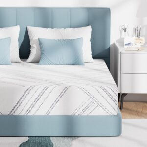 California King Mattress 10 Inch, Medium Firm Mattresses with Cooling Gel Memory Foam, Removable Washable Cover, Cal King Mattress in a Box, Pressure Relief, Upgraded Support, CertiPUR-US