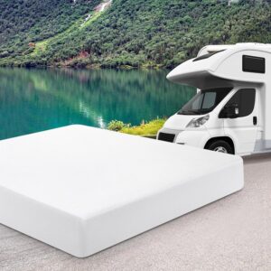 WEUP Short Full RV Mattress 10 Inch with Tencel Cover, Premier Cooling Green Tea/Gel Memory Foam Mattresses in Box for Camper/Truck/Trailer, Firm-Mattress for Back Pain, CertiPUR-US, 75” x 48”