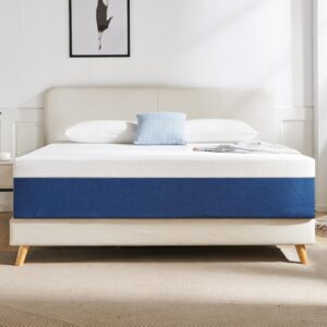 Twin Mattress 8 Inch Gel Memory Foam in a Box, Medium Firm Support, Removable Cover, Fits Various Bed Frames,Non-Fiberglass Twin Size