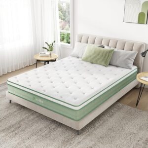 Novilla 10 Inch King Size Mattress, Medium Firm Hybrid Mattress with Certified Safe Foam & Individually Wrapped Pocket Coils Innerspring for Cozy Sleep, Motion Isolation