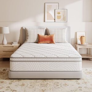 Sweetnight 8 Inch Full Size Mattress in a Box with Individually Wrapped Pocket Innerspring for Motion Isolation & Pain Relief, CertiPUR-US Certified Full Mattresses